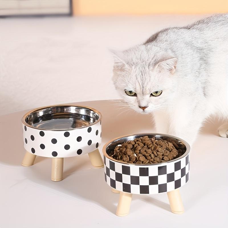 Pet Bowl Spill-Proof Stainless Steel Raised Pet Bowl | Cat Water and Food Dish for Small Pets, Suitable for Dogs,Cats