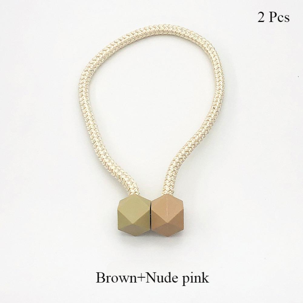 2 Pcs 2-color magnetic buckle modern simple light luxury magnetic curtain buckle creative tie strap tie rope collection tie acce