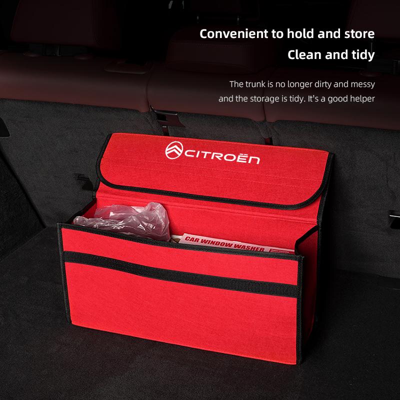FRPM6 Large Capacity Storage Bag Car Organizer Box For Citroen C5X e-C4 X e-C3 C4 C3 C5 AIRCROSS C-Elysee C-Crosser C4 Cactus Berlingo