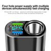 66W Car Charger Socket PD QC3.0 Fast Charger Splitter Dual USB Charger Type C Ports with LED Display Power Adapter
