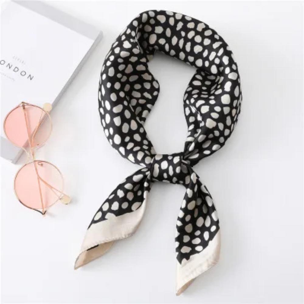 2025 Summer Luxury Brand Silk Scarf Square Women Shawls And Wraps Fashion Office Small Hair Neck Hijabs Foulard Scarves 70*70cm