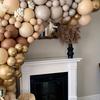 113PCS Brown Coffee Theme Birthday Balloon Garland Arch Set Suitable for Wedding Anniversary, Birthday Party Room Decoration