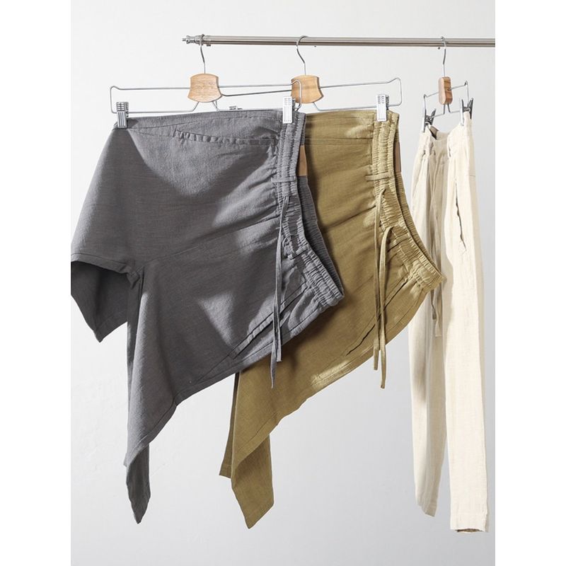 Cropped Pants Summer Thin Loose Export Men's Linen