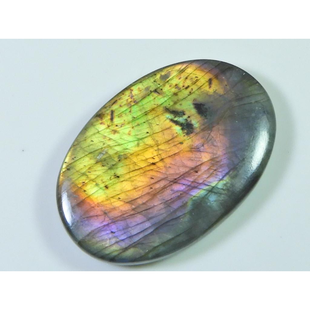 

26X39MM Natural Labradorite Pink Purple Flashy Oval Cabochon Loose Gemstone SK-3258