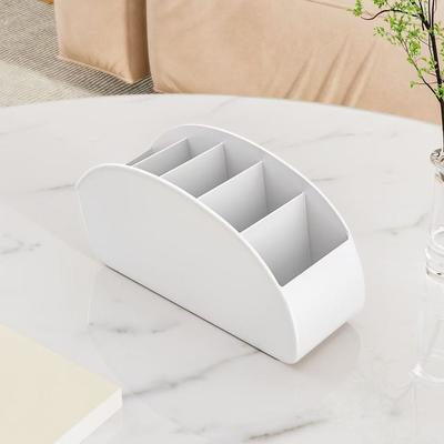 5 Compartments Remote Control Holder Multifunctional Solid Color Makeup Brush Storage Bucket Simple Stable