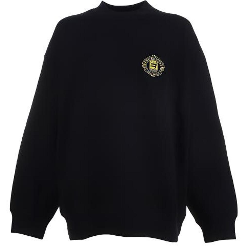 Balenciaga Sweatshirts Men's Black Crew Neck Moderate Regular 671125TLV60-1000