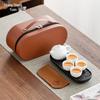 CHANGSHEGNYUAN Portable Mutton-Fat Jade Porcelain Travel Tea Set
