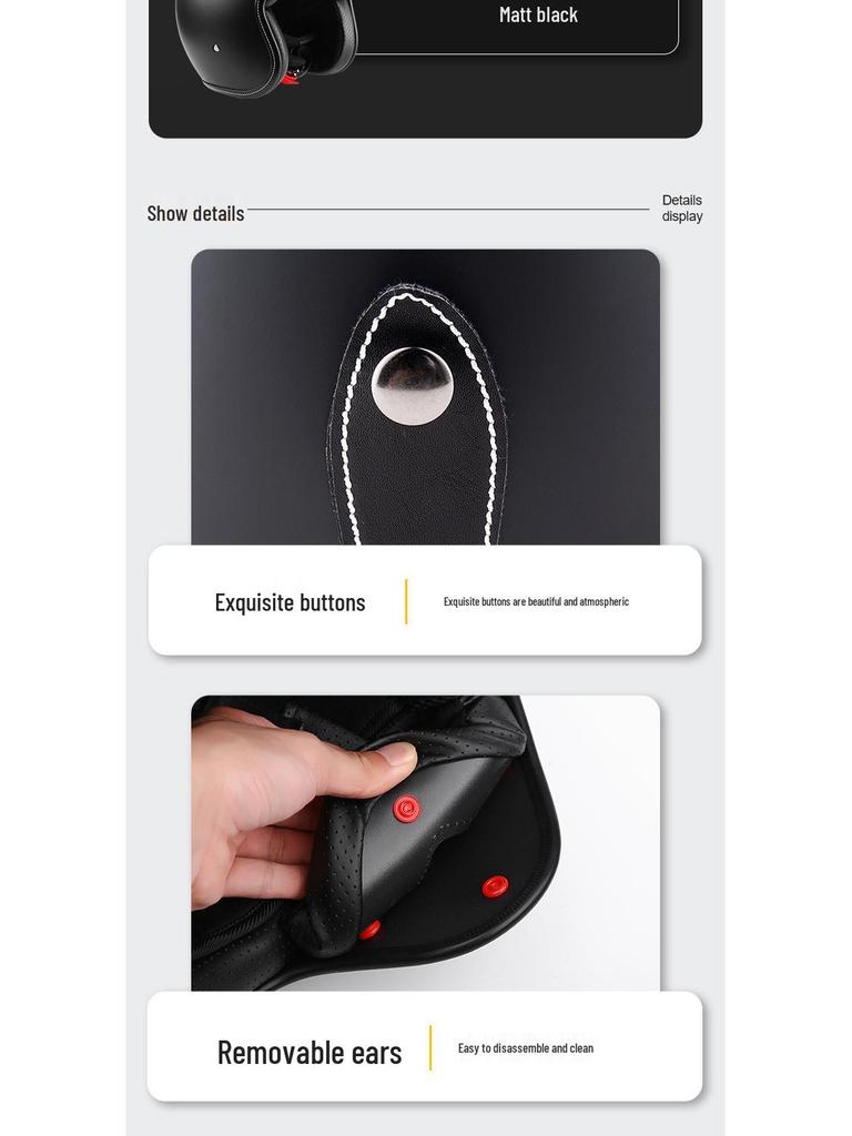 Cross-Border Retro Motorcycle Helmet for Electric Vehicles