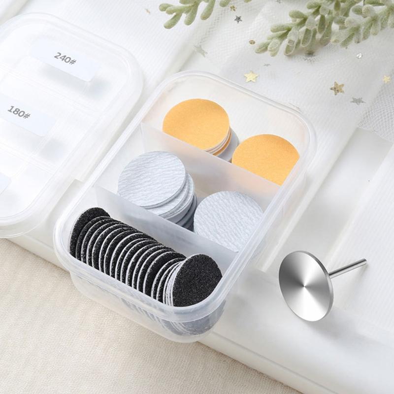 60PCS Colorful Foot Grinding Sheets with Metal Base Efficient Callus Removal Suitable for Skin Fast Replacement System