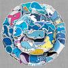 51PCS Whale Cartoon Graffiti Stickers - Marine Animal DIY for Phone Cases, Water Bottles, and Suitcases