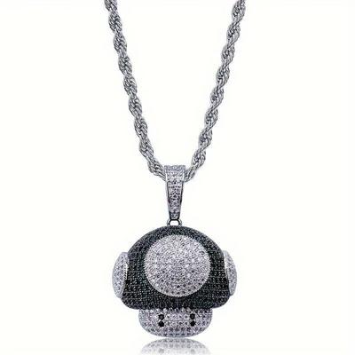 Fashion Creative Design Cute Ice Mushroom Pendant Necklace Accessories Men's Neck Accessories Gift