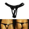 Bikini Mens Underwears Faux Faux Leather Open Pouch