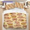 Hamster Boba Tea Adventure Threepiece Set 1 Duvet Cover 2 Pillowcase Without Core Soft And Comfortable Bedding Set Christmas Birthday Gift