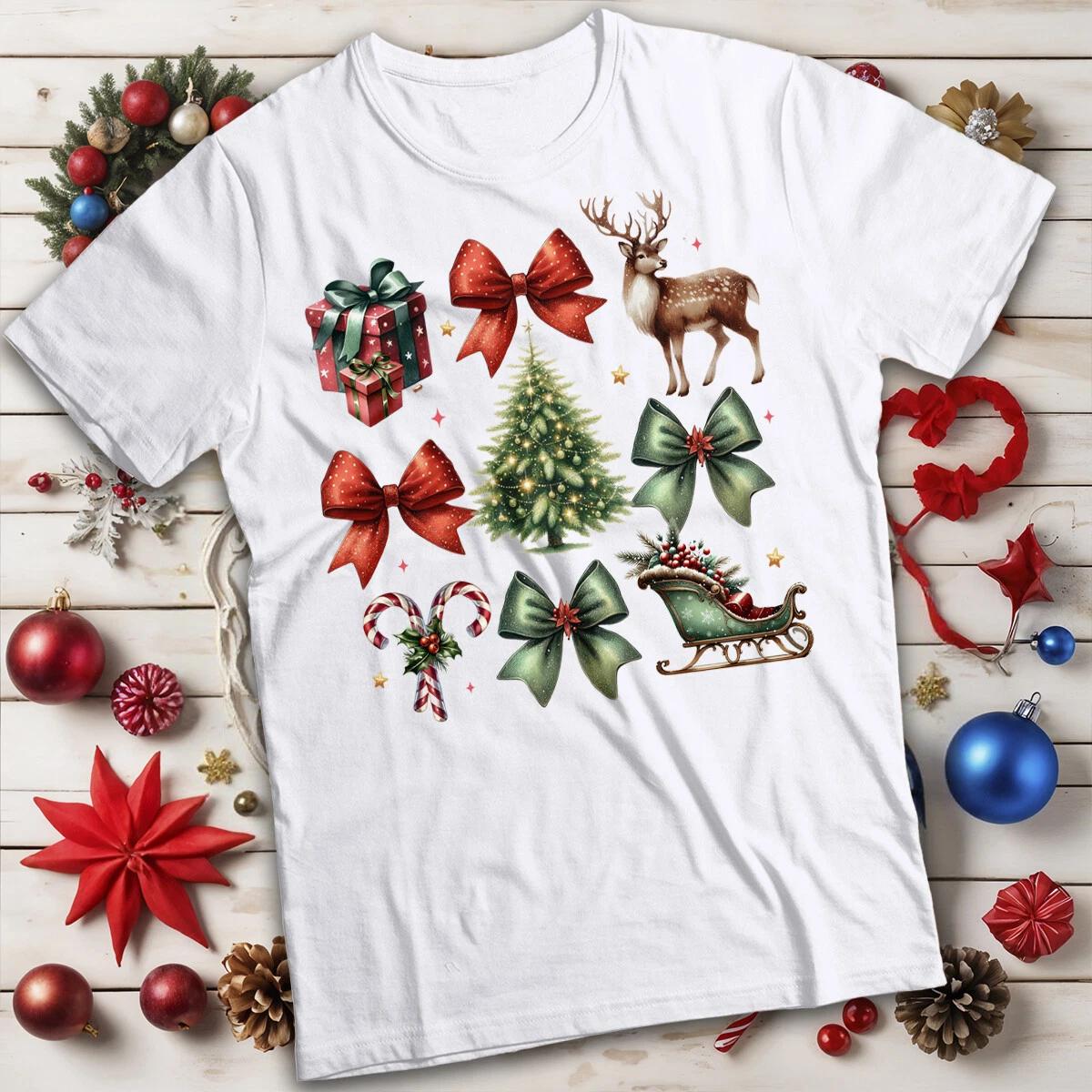 

Christmas Winter Green Tree T-Shirt Tee 110