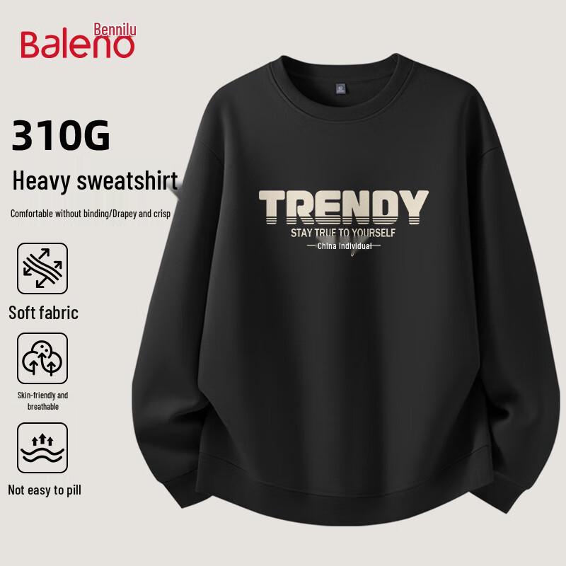 

Baleno Men s Fleece Lined Crew Neck Sweatshirt L