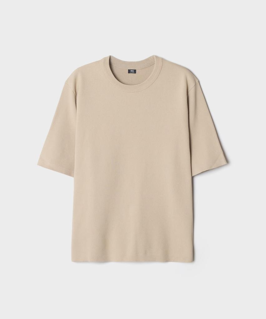 Seupao [Cotton Blend] Round Neck Short Sleeve Knit_Spkwg25M04 (A Type)