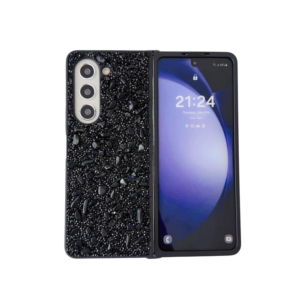 Applicable To Samsung ZFold7 Mobile Phone Case, Diamond Glitter All-inclusive TPU Protective Case Zfold5 Folding Mobile Phone Case 3rd Generation