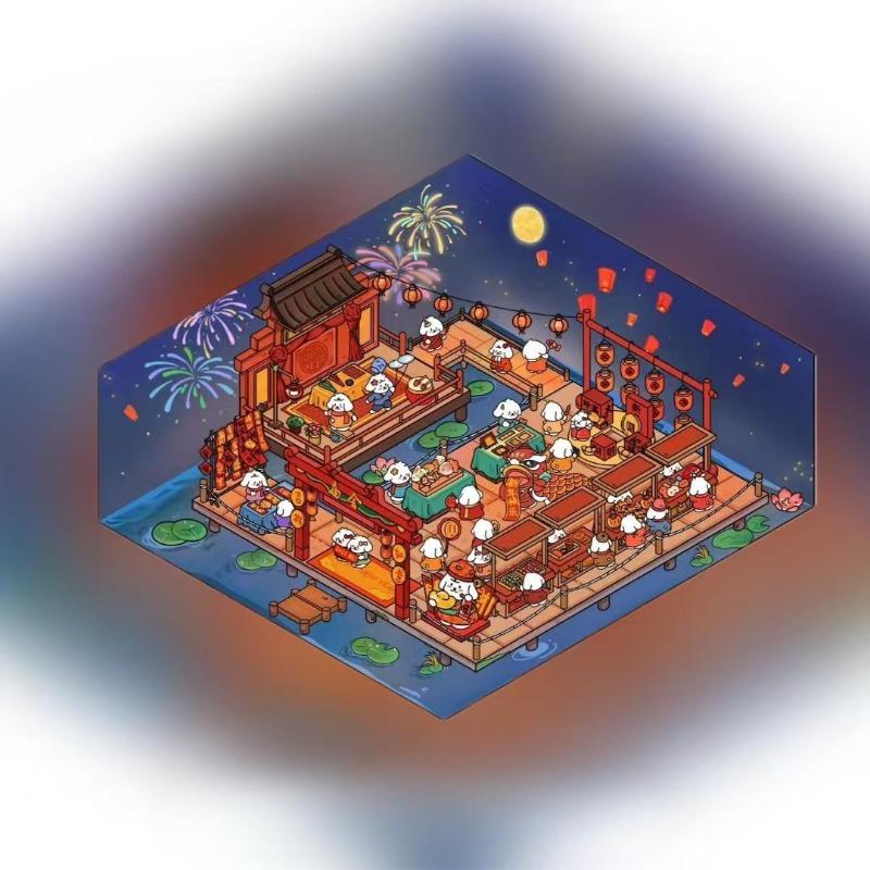 Cartoon Miniature Scene 3D Stickers Retro DIY  PET Landscape Stickers Decompression Korean Stationery Scrapbooking Posters