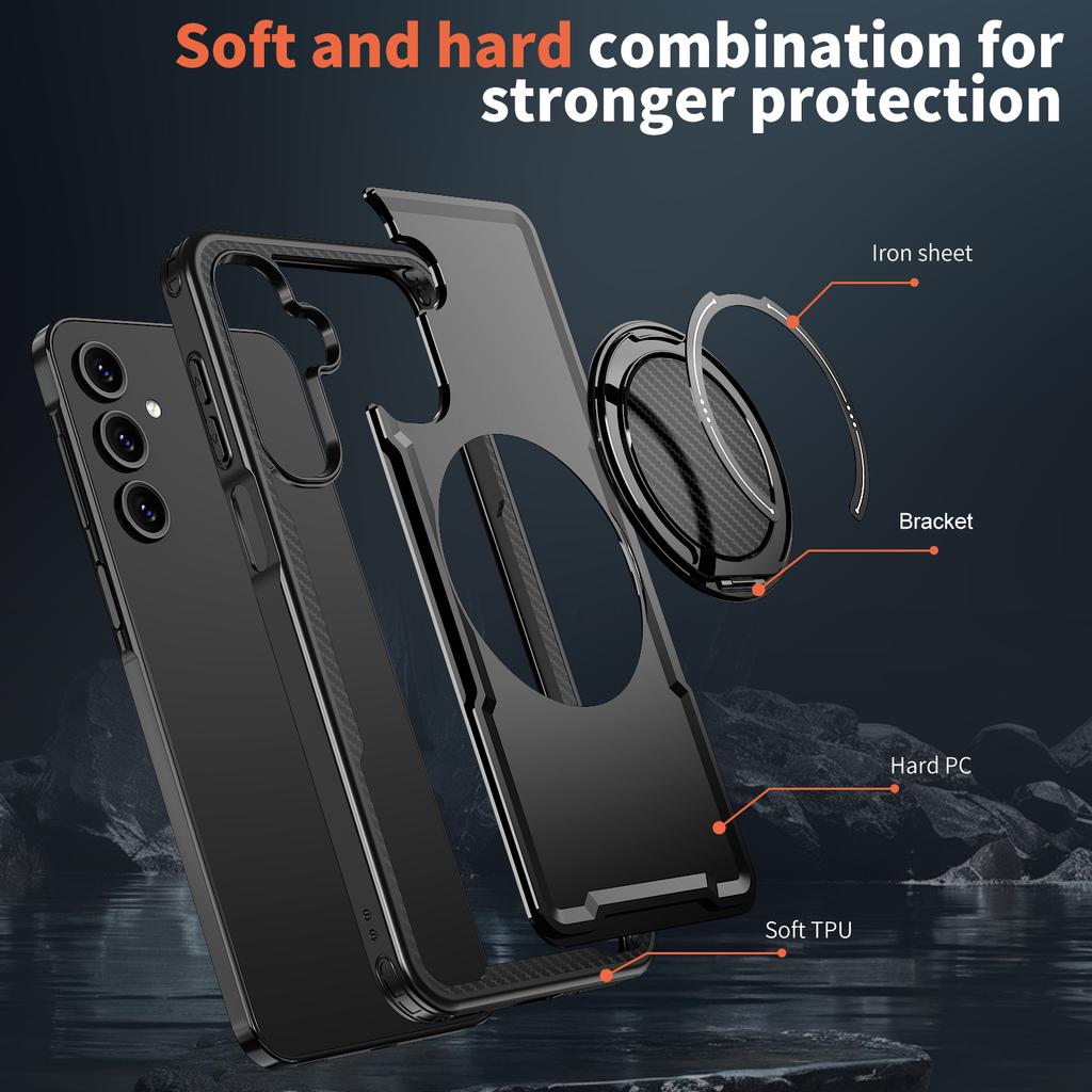 For Samsung Galaxy A16 4G/Galaxy A16 5G Case Compatible with MagSafe TPU+PC Kickstand Phone Cover