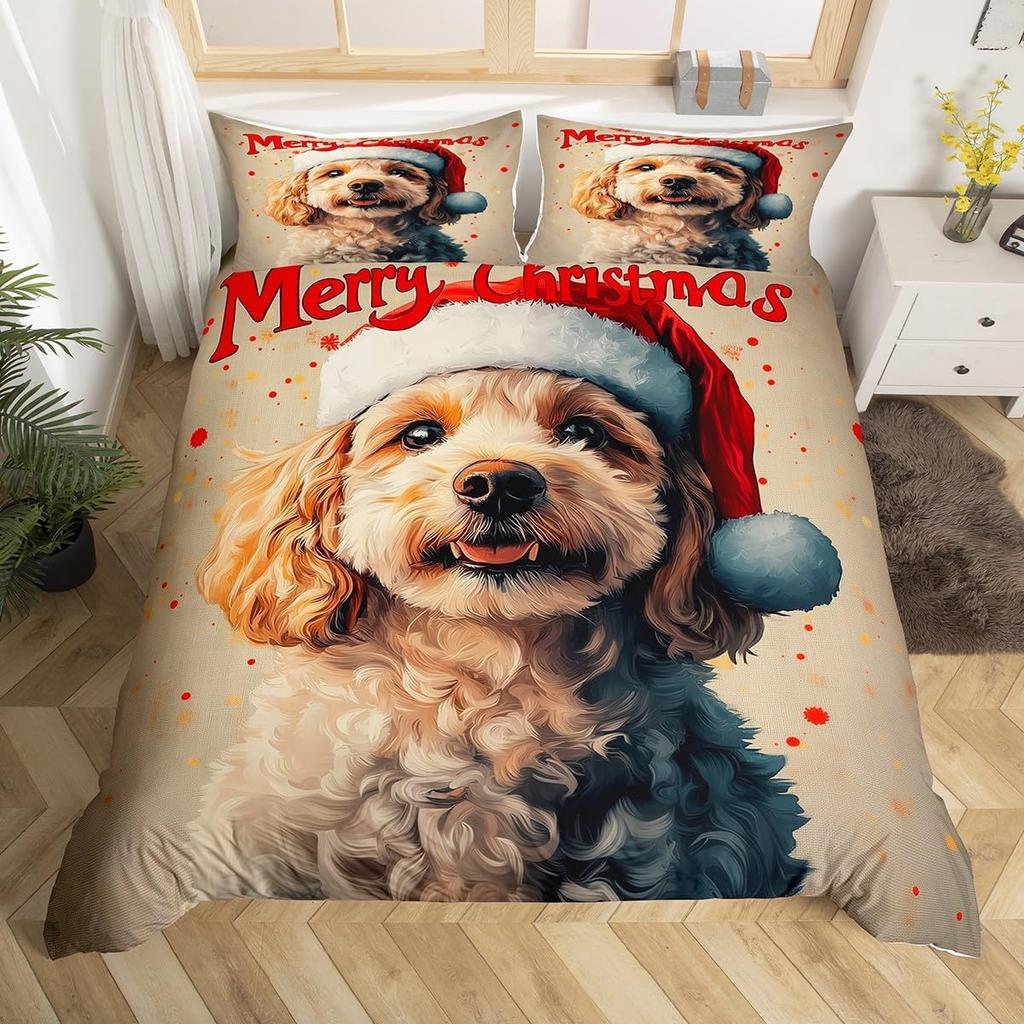 Comforter Merry Christmas King Size Cute Bedding Set For Kids Boys Girls Bohemian Room Decor Bedding Collection 3 Pcs