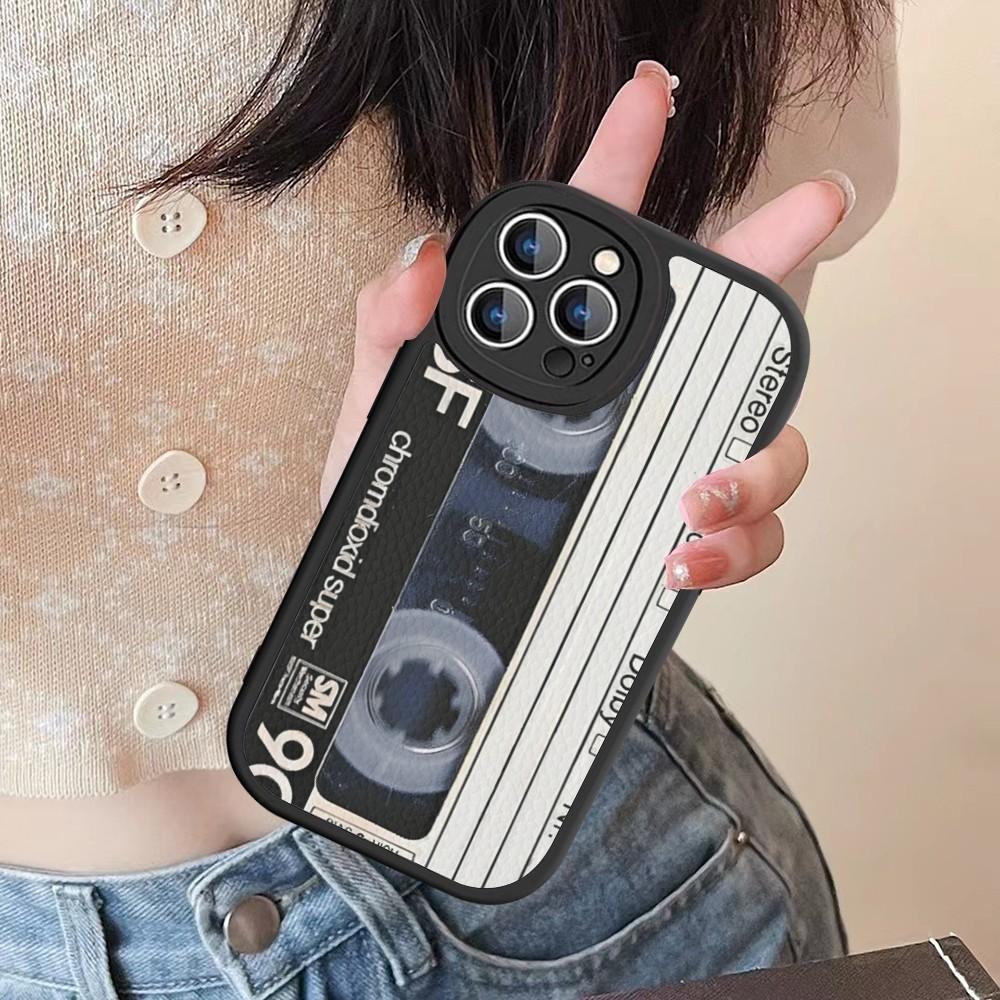 Vintage Cassette Tape Phone Case Hard Leather For IPhone 16 15 14 13 12 Mini 11 14 Pro Max Xs X Xr 7 8 Plus Fundas
