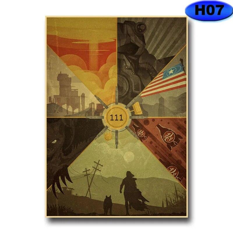 

Современное украшение для дома, живопись, HD принты, постеры с видеоиграми, крафт-бумага, винтажный плакат, настенная наклейка, декор для комнаты, бара, кафе 42x30cm