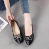 Fashion Woman Pumps with Bow Pointed Toe Wedge Heel Leather Casual Shoes for Women Vacation Chic and Elegant Comfortable On Promotion 39