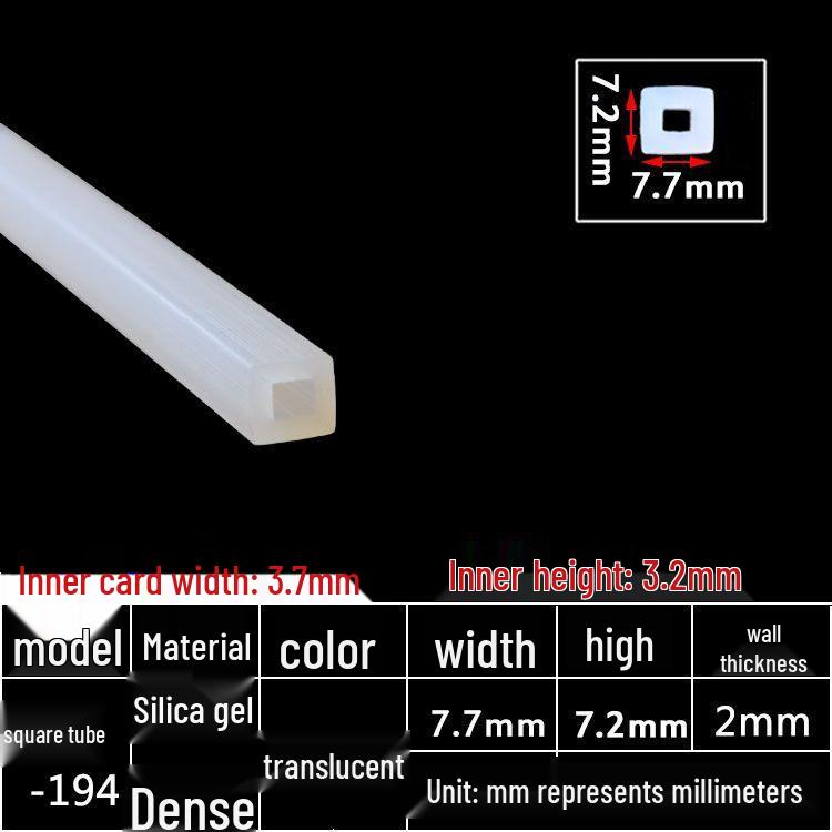 High-Temperature Resistant Silicone Square Tubing: Durable, Customizable, Aging-Resistant Rubber Sheath and Hollow Sealing Strip.
