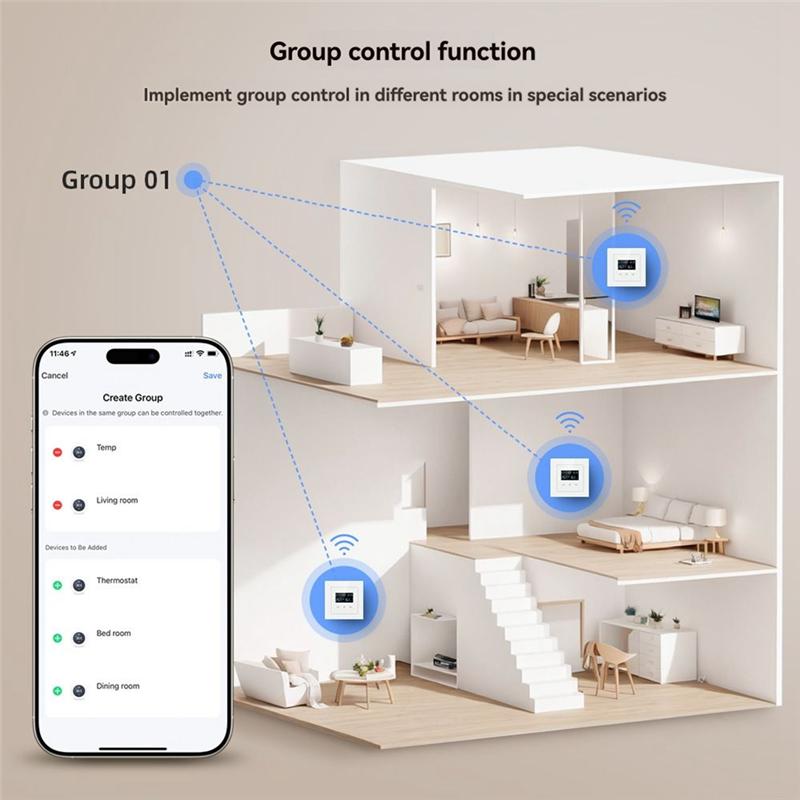 

24-Hour Delivery Tuya Wifi Smart Thermostat LCD Display Digital House Room Temperature Controller