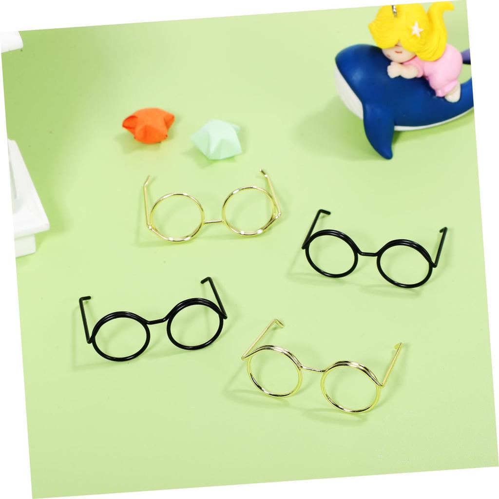 LABRIMP 20-Piece Doll Glasses, Mini Doll Accessories, Metal Wire Frame, Fashion Eyewear for Small Dolls, Costume Props