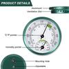 2 in 1 Thermometer Hygrometer Wall-mounted Aluminum Alloy Thermo-Hygrometer Auto Measure No Batteries Required