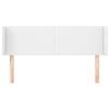 VidaXL Tête de lit avec oreilles Blanc 147x16x78-88 cm Similicuir3118579