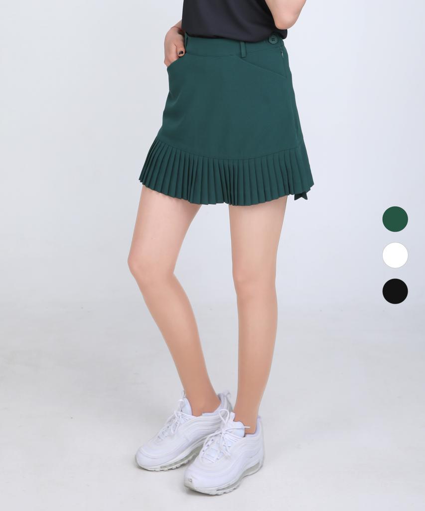 Tuela Swing Flare Women'S Asymmetrical Pleated Golf Skirt 3 Colors