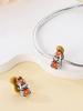 Copper Metal Plated Authentic Original Charm Bead Components Autumn Squirrel Pumpkin Carriage Bead Components Compatible With Bracelet High Quality