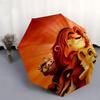 Lion King, Sunset Themed Automatic Opening and Closing Umbrella, Brightly Colored 8-rib Portable Umbrella, Suitable for Men and Women, A Perfect Gift