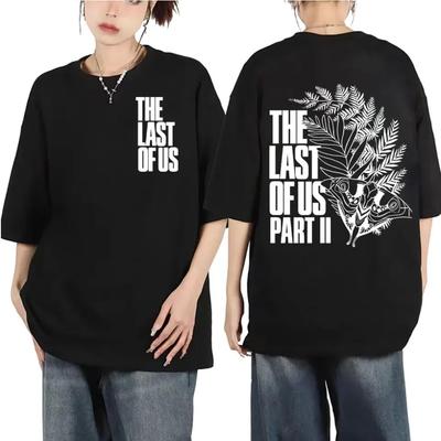 Crew Neck T - Shirt with The Last of Us Part II Moth Creative - Inspired Graphic Featuring Game Art for Fans