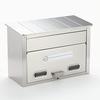 GREEN LIFE PS-30H Wall-Mounted Stainless Steel Mailbox (Made in Japan) - Fits A4 Size Items and Compatible with Padlocks