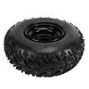 14x4.10 6 Tire with 6in Rim 3 Bolt Pattern Tubeless ATV Tire Wheel Rim Assembly Replacement for Kinder Quad ATV Go Kart