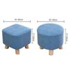 1pc Small Footstool Cover Round Square Stretch Jacquard Ottoman Slipcover Dustproof Seat Cover Living Room ChairCover Home Decor
