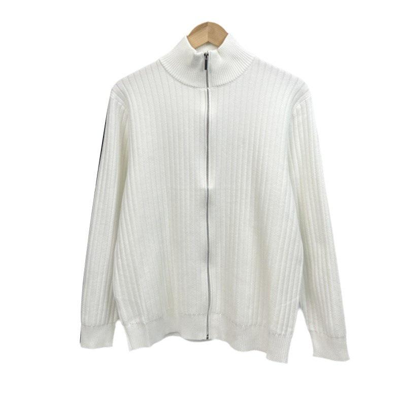 Men's Trendy Light Luxury Zipper Cardigan Sweater - Casual Knitwear Jacket for 2025 Autumn/Winter Season