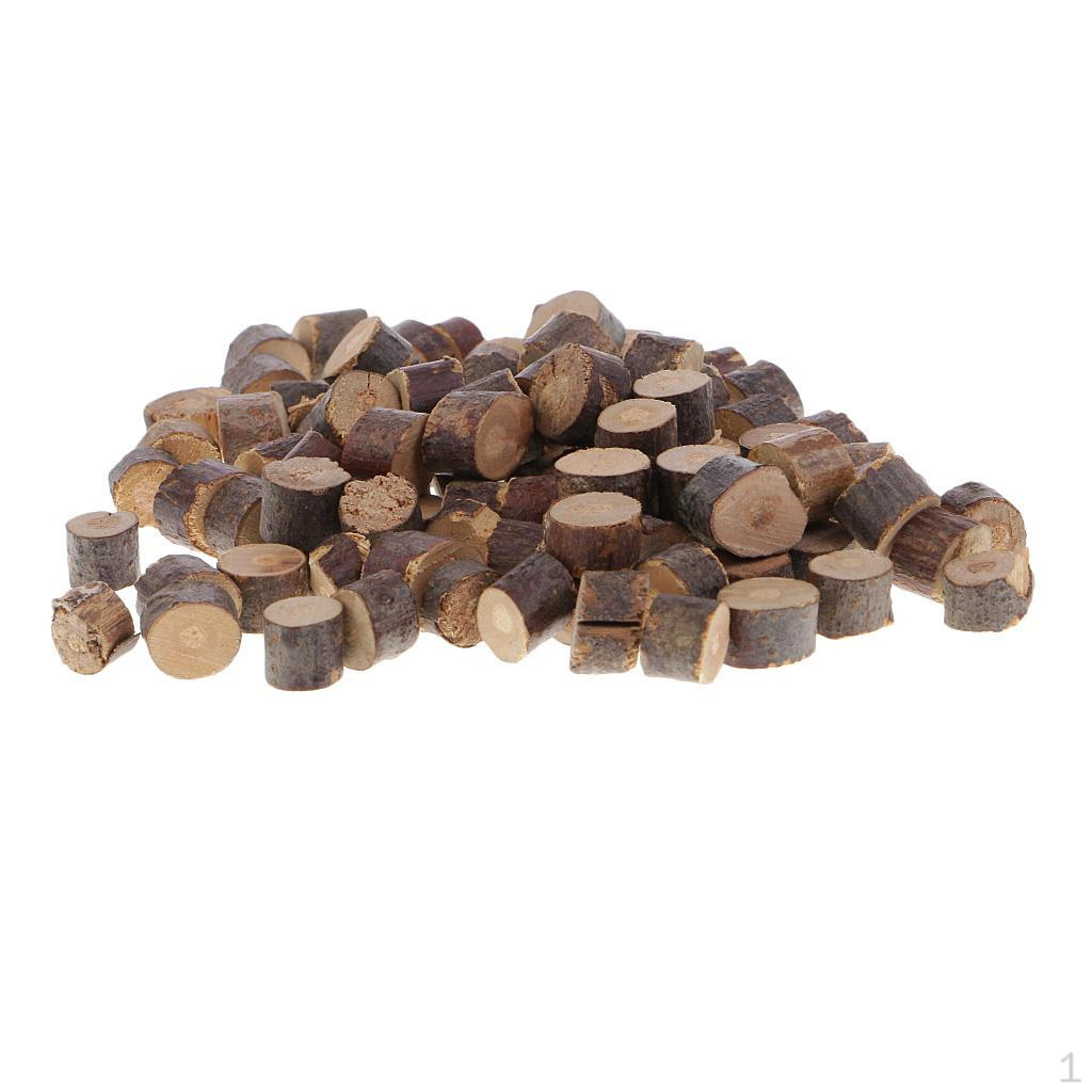 100 Pezzi Fette Naturali, Dischi di Legno Rotondi, 5 mm / 0,20'', Fetta Rustica, Tavolo Country da Esterno