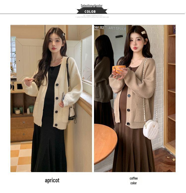 Autumn/Winter 2025 Maternity Two-Piece Set: Fishtail Skirt & Petite Knit Top
