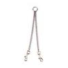 Two Dog Chain Leash - Unspecified - 50 Cm X 2 Mm - Metal - Black - For Dogs