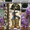 2D Flat Memorial Day Appreciation Heroes Metal Sign, 8×12 Inch Aluminum Wall Art, Military Soldiers Boots Design, Durable Patriotic Decor for