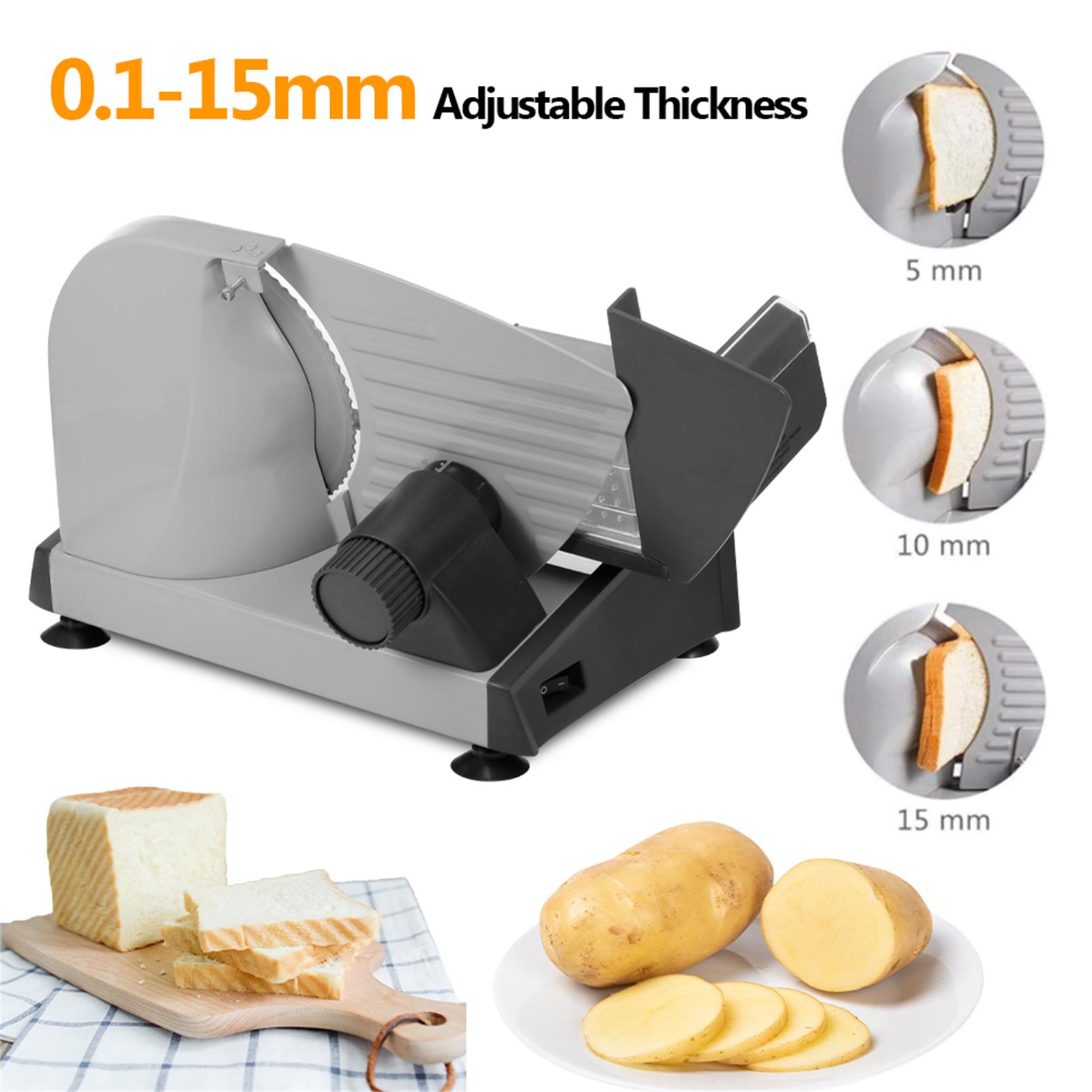 Electric Food Slicing Tool 180w Stainless Steel Veggie Chopper Kitchen Tool for Meat Fruit Vegetable Bread