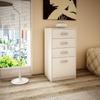 Chest Of Drawers, Cabinet, 45Cm, 4S, White, 4 Drawers, Shelf