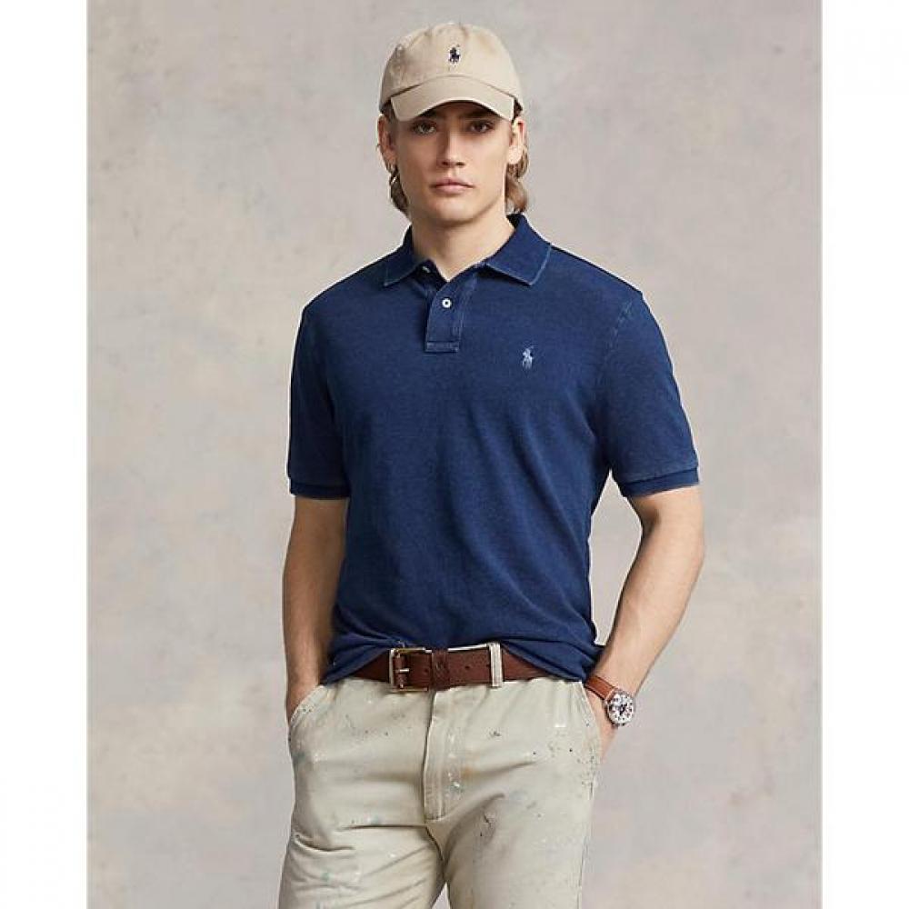 Polo Ralph Lauren Men S Slim Indigo meSh Polo Shirt Mnpokni1n820163400 XS