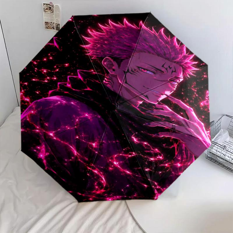 1PC Jujutsu Kaisen Automatic Umbrella - Suitable Travel Outdoor Portable Umbrella Birthday Gift Daily Essentials