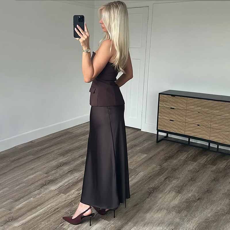 Dámský tílko Sexy krátký top Ležérní elegantní Jednobarevný Zip Bez rukávů Vesta Dojíždění Elegantní Kancelářská dáma Korzet Slim Topy Nová móda Jaro Léto