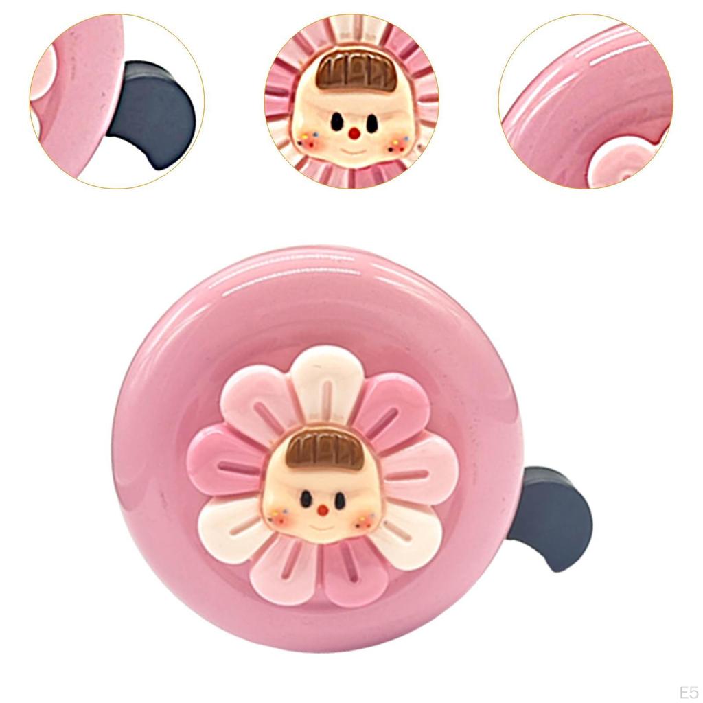 Beautiful Bike Alarm Children's Bell Parts Flower Pattern Aluminum Round Electric Mountain